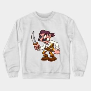 Cartoon Pirate Crewneck Sweatshirt